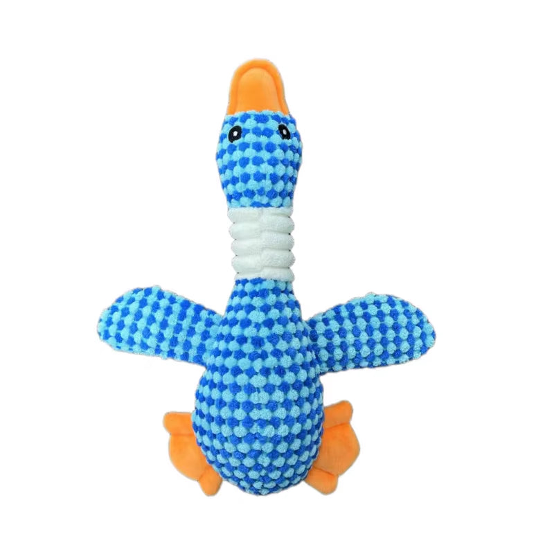 Funny Duck Cute Dog Plush Toys Pet Squeak Toy for Puppy Sound Wild Goose Chew Toy for Small Middle Large Dogs Teeth Cleaning
