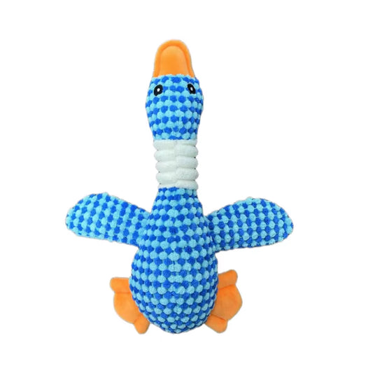 Funny Duck Cute Dog Plush Toys Pet Squeak Toy for Puppy Sound Wild Goose Chew Toy for Small Middle Large Dogs Teeth Cleaning