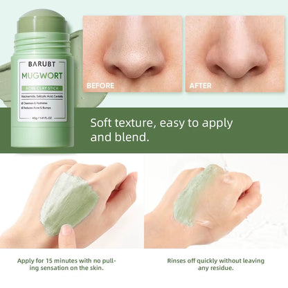 Remove Blackhead Acne Mugwort Solid Mask Cleans Pores Stick Facial Blemish Black Dots Shrink Pores Korean Skin Care Products