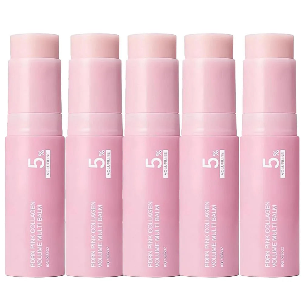 PDRN Pink Collagen Volume Multi Balm Stick |Collagen Balm Stick with Volufiline and NAD, Face & Body Moisturizing Lines and Lips