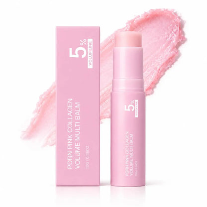 PDRN Pink Collagen Volume Multi Balm Stick |Collagen Balm Stick with Volufiline and NAD, Face & Body Moisturizing Lines and Lips