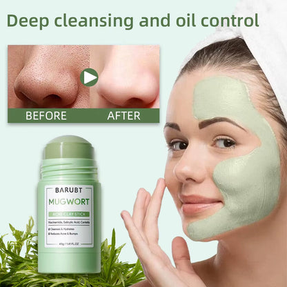 Remove Blackhead Acne Mugwort Solid Mask Cleans Pores Stick Facial Blemish Black Dots Shrink Pores Korean Skin Care Products